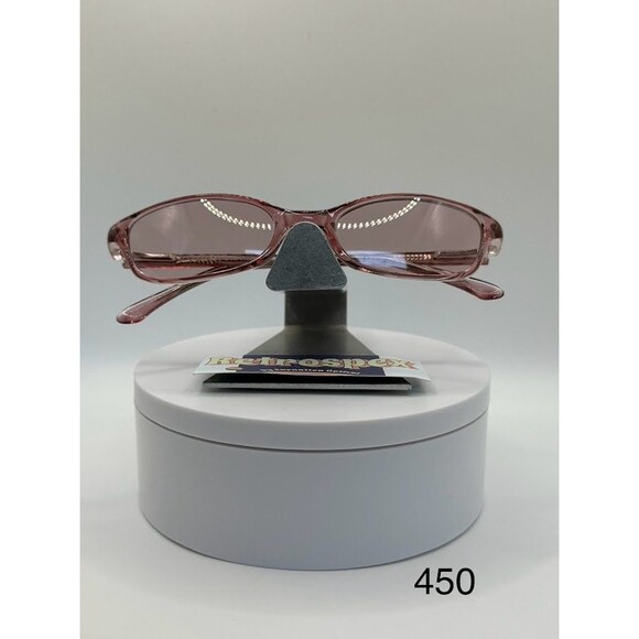 Vintage Y2K Sunglasses | NOS | Narrow Monochrome Style | Pink Lens/Frame - Picture 1 of 8